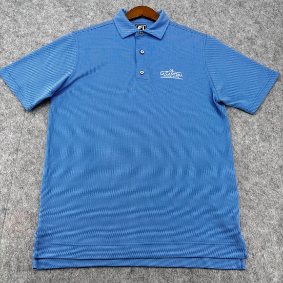 FootJoy Other - FootJoy Mens Athletic Fit Golf Polo Blue La Cantera Resort Spa Logo Size Medium